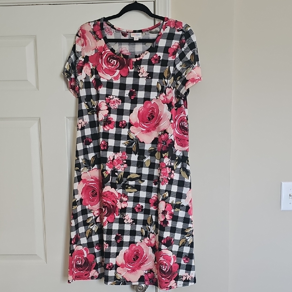 Floral Checkered Dress